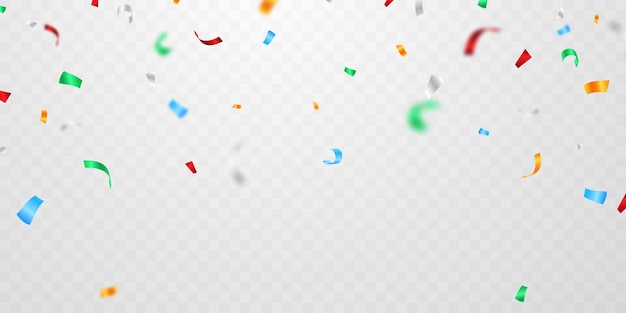 fondo de confeti colores impresionantes que zigzagan hacia abajo para la celebración vector de decoración festiva