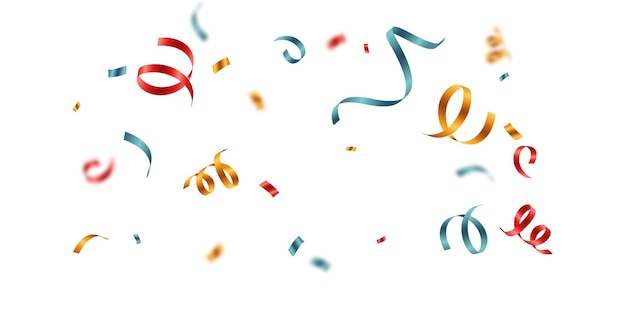 fondo de confeti colores impresionantes que zigzagan hacia abajo para la celebración vector de decoración festiva
