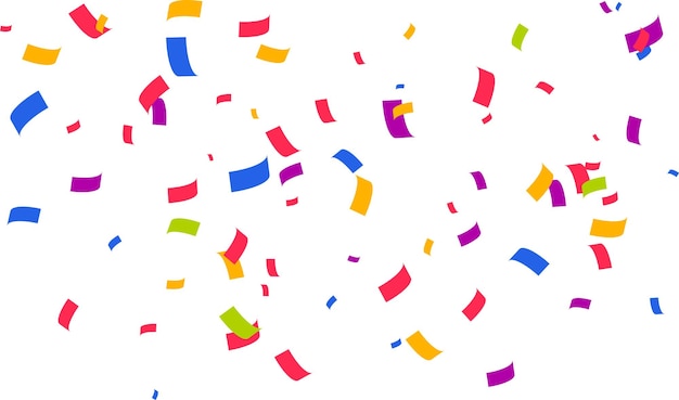 Fondo de confeti Fiesta festiva colorido caído piezas de confeti Ilustración vectorial