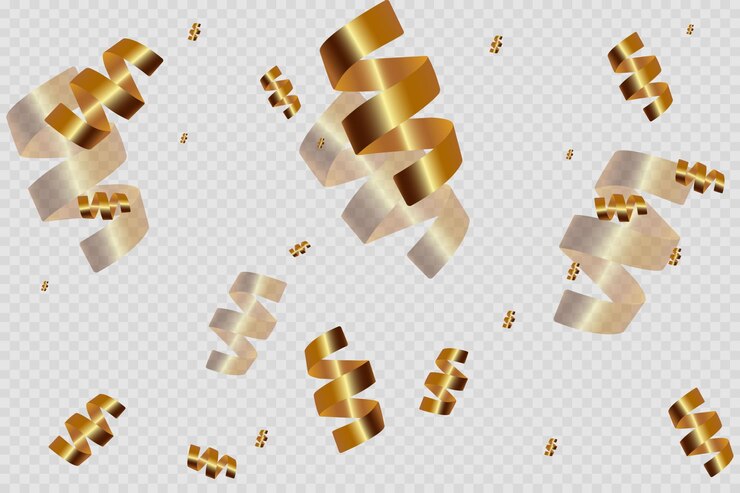 Vector un fondo de confeti realista una explosión de petardos y luces y rayas