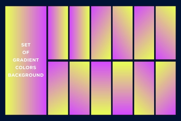 Fondo de conjunto de colores degradados