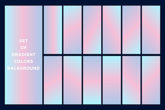 Fondo de conjunto de colores degradados