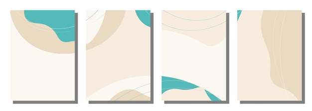 Fondo de conjunto dibujado a mano abstracto minimalista