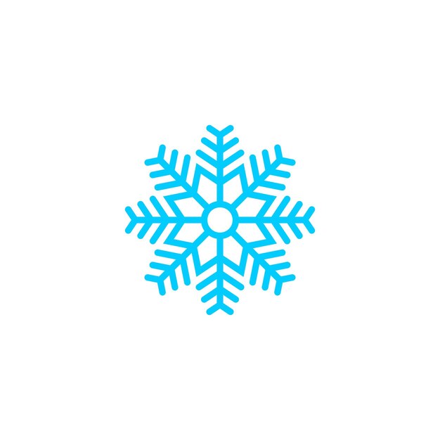 fondo del conjunto de elementos de copo de nieve azul