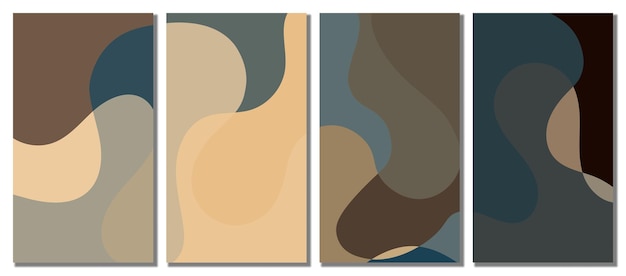 Fondo de conjunto ondulado abstracto Diseño con color pastel