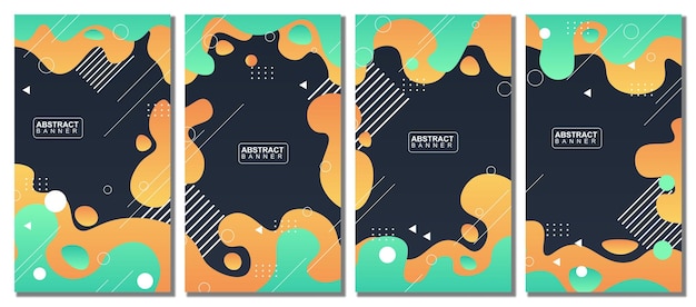Fondo de conjunto de plantillas modernas abstractas