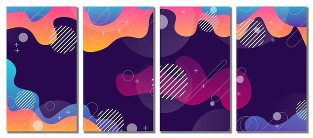 Fondo de conjunto de plantillas modernas abstractas