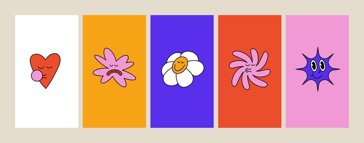 Fondo de conjunto vectorial con plantillas de diseño de logotipo abstracto en estilo lineal simple Símbolos para historias de redes sociales resaltos