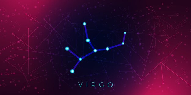 Fondo de la constelación zodiacal de Virgo