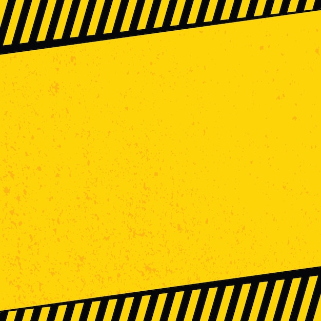 Fondo de construcción, plantilla de rayas de línea de advertencia negra y amarilla
