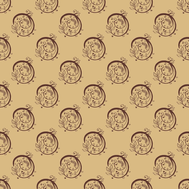 Fondo continuo floral dibujado a mano