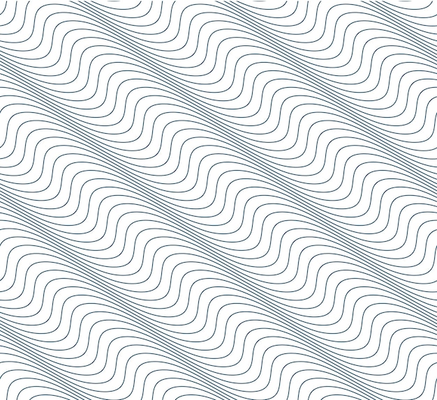 Fondo continuo ornamental vectorial hecho con líneas onduladas y curvas. La composición de red monocromática se puede utilizar como patrón de papel tapiz.