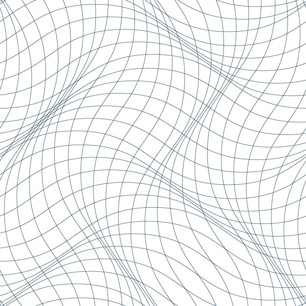 Fondo continuo ornamental vectorial hecho con líneas onduladas y curvas. La composición de la red monocromática se puede utilizar como patrón de papel tapiz.