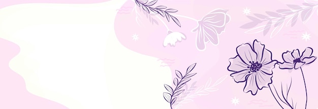 Fondo de contorno botánico para invitaciones redes sociales y diseño web