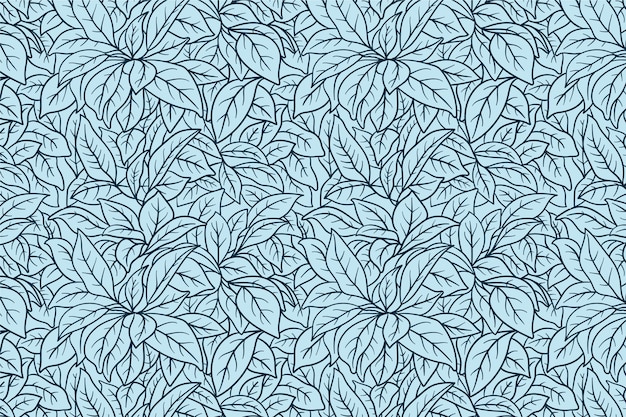 Vector fondo de contorno floral dibujado a mano