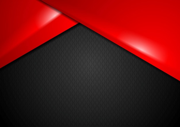 Fondo de contraste negro rojo abstracto Diseño vectorial