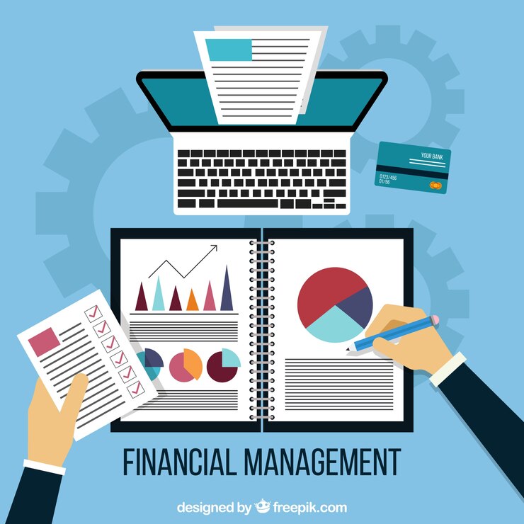 Vector fondo de control financiero