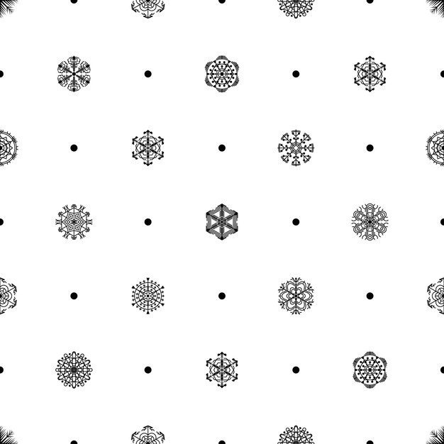 Fondo de copo de nieve de invierno de patrones sin fisuras abstractos para decoración de navidad de año nuevo de navidad