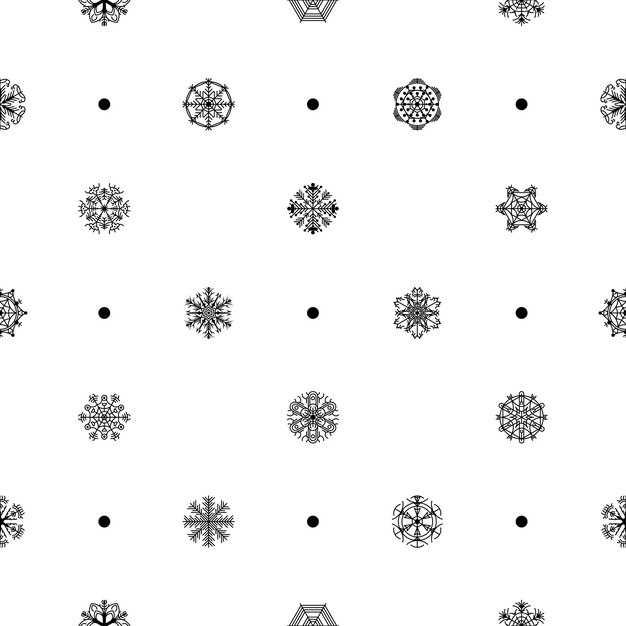 Fondo de copo de nieve de invierno de patrones sin fisuras abstractos para decoración de Navidad de año nuevo de Navidad