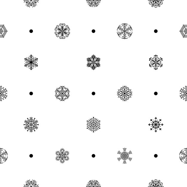 Fondo de copo de nieve de invierno de patrones sin fisuras abstractos para decoración de Navidad de año nuevo de Navidad