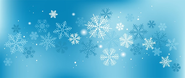 Fondo de copos de nieve azules