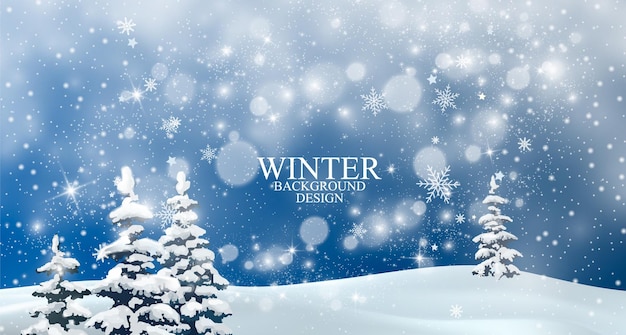 Fondo de copos de nieve para Feliz Navidad y Feliz Año Nuevo