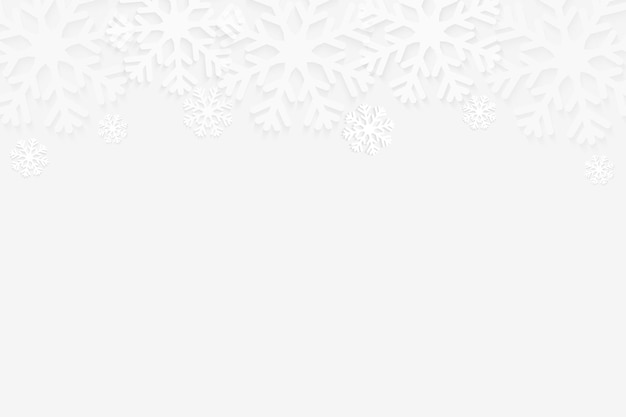 Fondo de copos de nieve de invierno abstracto con espacio de copia. Ilustración vectorial.