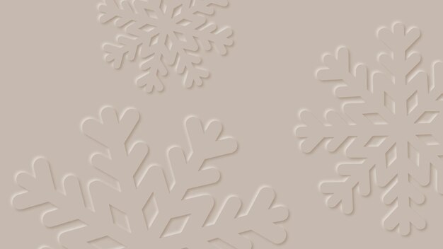 Fondo de copos de nieve de papel cortado para diseño navideño