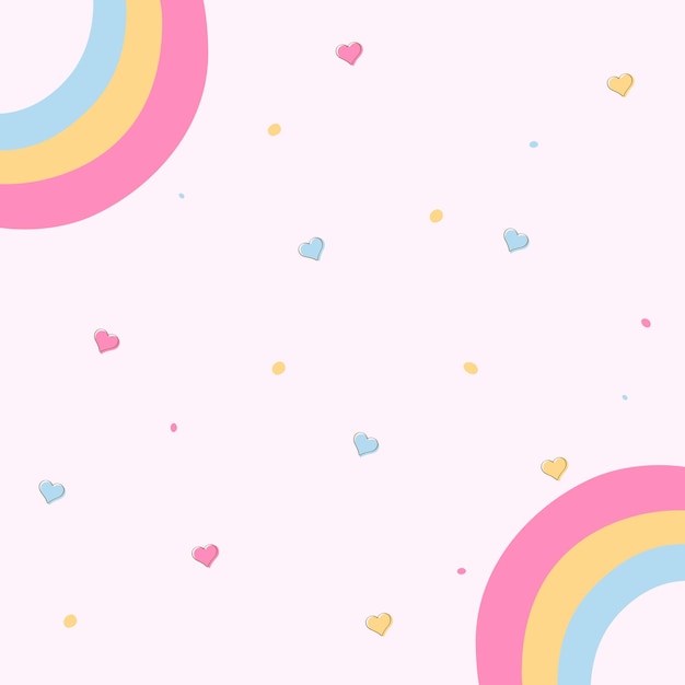 Fondo del corazón del arco iris pastel