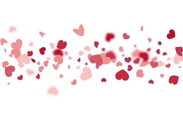 Fondo del corazón. Banner del 8 de marzo con corazón plano. Plantilla vacía de confeti vintage. Explosión rosa roja como signo. Plantilla vectorial para la tarjeta del día de la madre. Tarjeta del día de San Valentín con corazones clásicos.