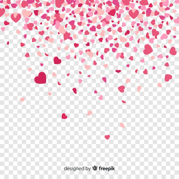 Fondo corazón confeti