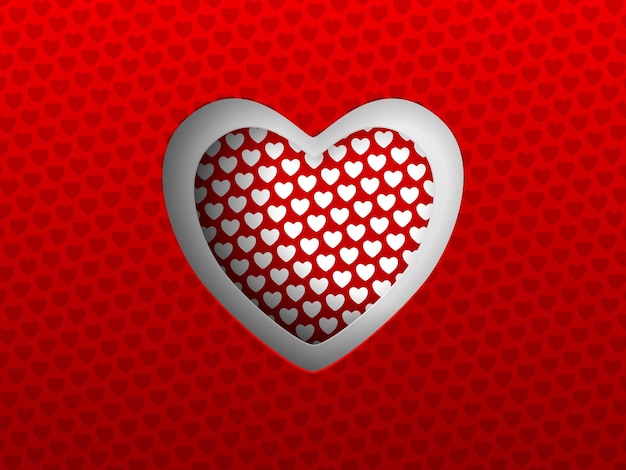 Fondo de corazón cortado