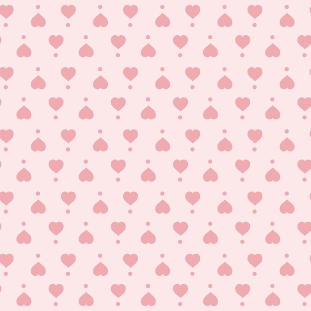 Fondo del corazón patrón de vector transparente