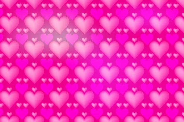 Fondo de corazón rosado con patrón sin costuras Fondo del día de San Valentín Ilustración vectorial