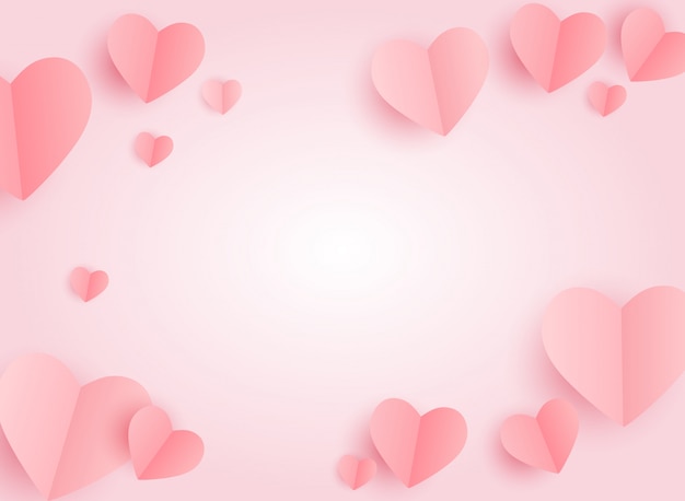 Fondo del corazón de San Valentín