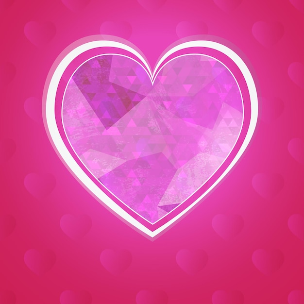 Fondo de corazón de valentin rosa