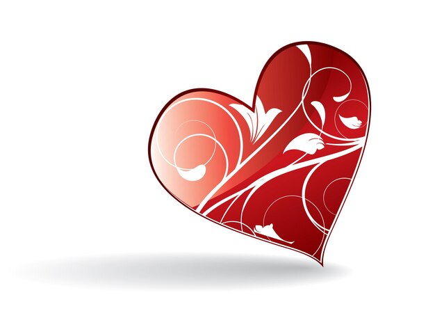 El fondo de los corazones de amor rojos
