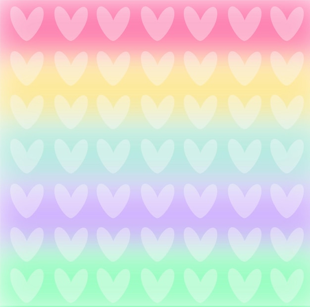 el fondo de los corazones arco iris