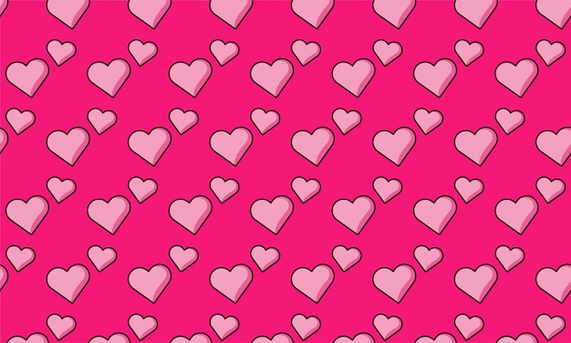 Fondo de corazones de color rosa