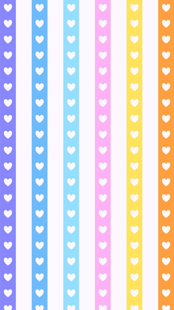 Fondo de corazones de colores para el día de san valentín.