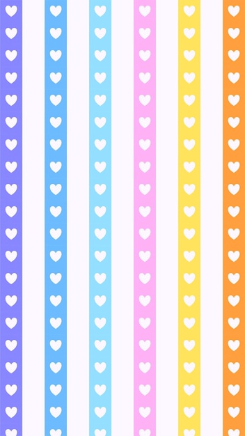 Fondo de corazones de colores para el día de san valentín.