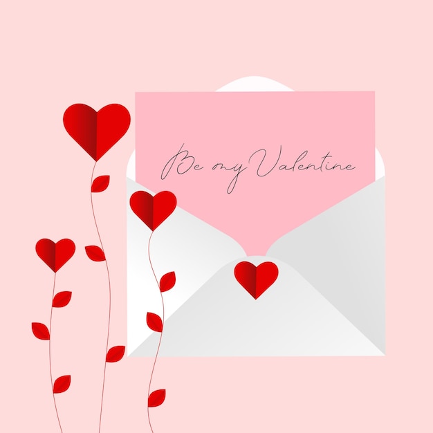 fondo de corazones de flores rojas con letra