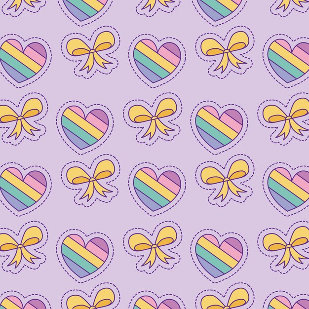 Fondo de corazones y pajaritas