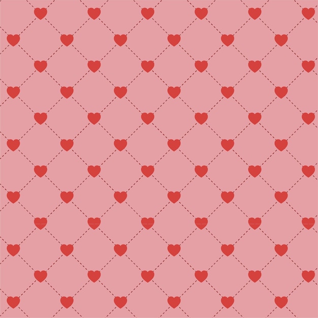 Fondo de corazones de patrón de vector