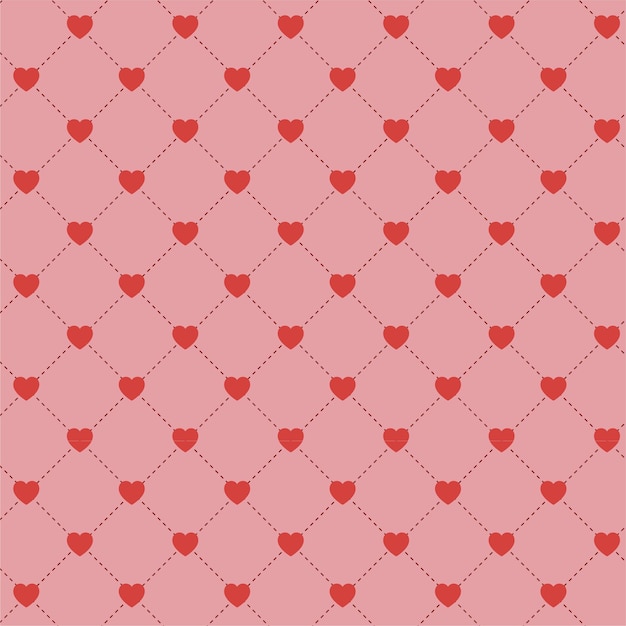 Fondo de corazones de patrón de vector