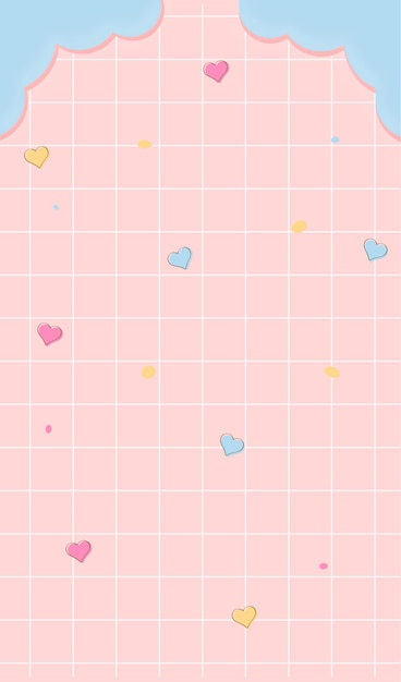 El fondo de los corazones rosados