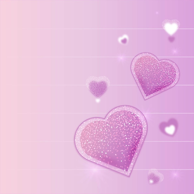 Fondo de corazones rosados