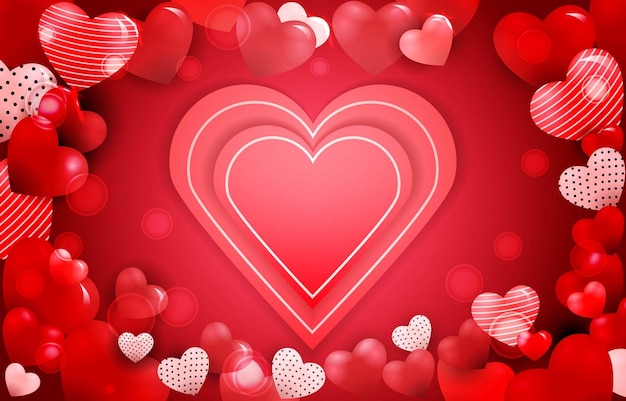 Fondo de corazones de san valentin