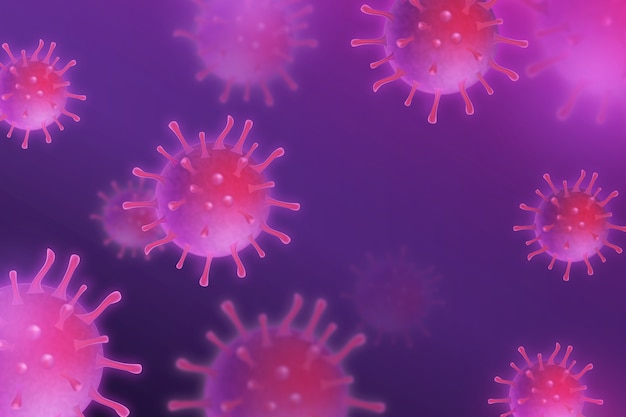 Fondo de coronavirus de diseño realista