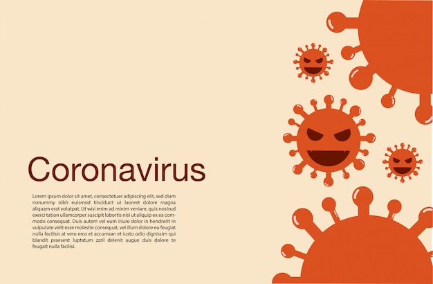 Fondo de coronavirus con texto